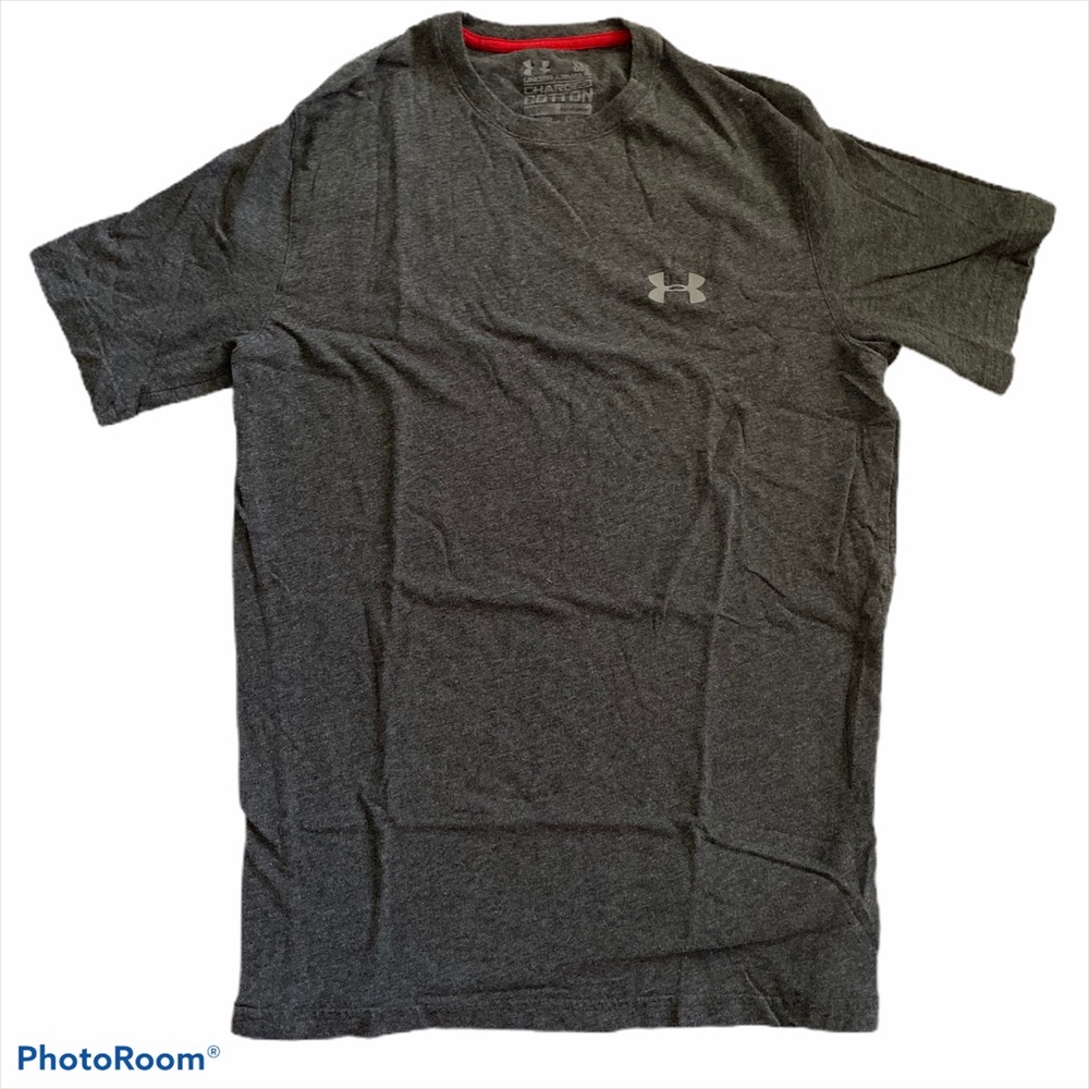 Under Armour T-shirt Dark Grey Charger Cotton EUC